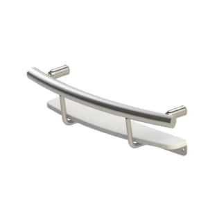 20 in. Concealed Screw Grab Bar and Shampoo Shelf, Designer Grab Bar, ADA Compliant Up to 500 lbs. in Brushed Stainless