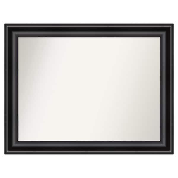 Amanti Art Grand Black 39.75 in. W x 30.75 in. H Custom Non-Beveled Recycled Polystyrene Framed Bathroom Vanity Wall Mirror