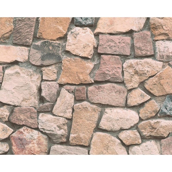 AS CREATION Dekora Natur 6 Grey Stones Classic Vinyl Peelable Wallpaper (Covers 57 sq. ft.)