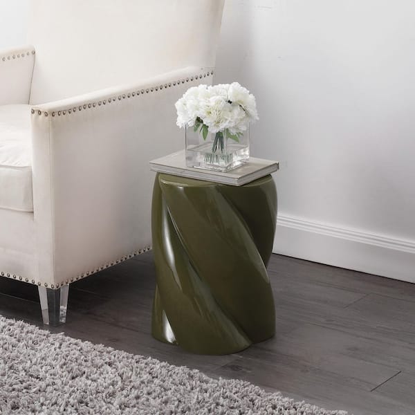 JONATHAN Y Yves 18 in. Modern Minimalist Rope Twist Ceramic Indoor
