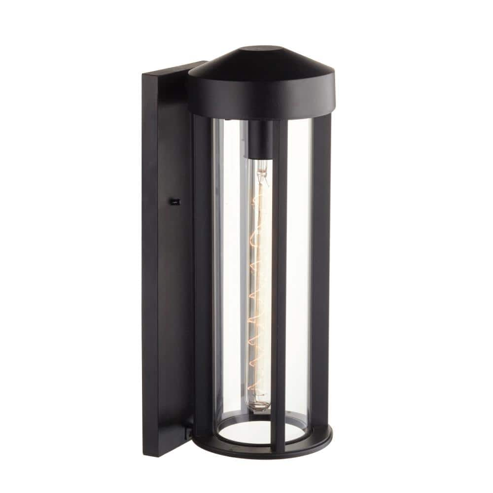 Globe Electric Beckham 1-Light Black Outdoor Wall Mount Sconce