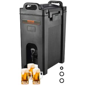 Insulated Beverage Dispenser 5Gal. Hot and Cold Beverage Server with 0.9in. PU Layer Two-Stage for Restaurant Drink Shop