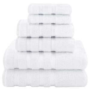 White 6-Piece Turkish Cotton Towel Set