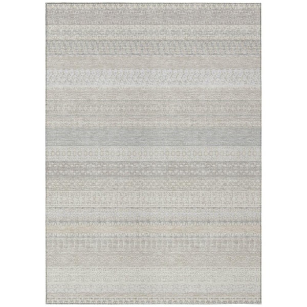 Addison Rugs Chantille ACN576 Ivory 5 ft. x 7 ft. 6 in. Machine Washable Indoor/Outdoor Geometric Area Rug