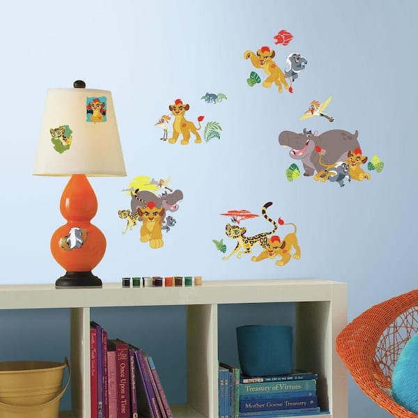 RoomMates 5 in. W x 11.5 in. H Lion Guard 30-Piece Peel and Stick Wall Decal