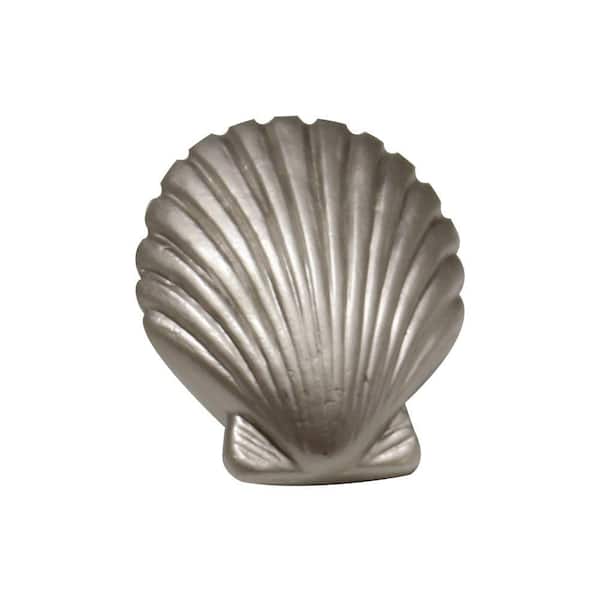 Whitehaus Collection 1-3/8 in. Satin Nickel Seashell Cabinet Knob
