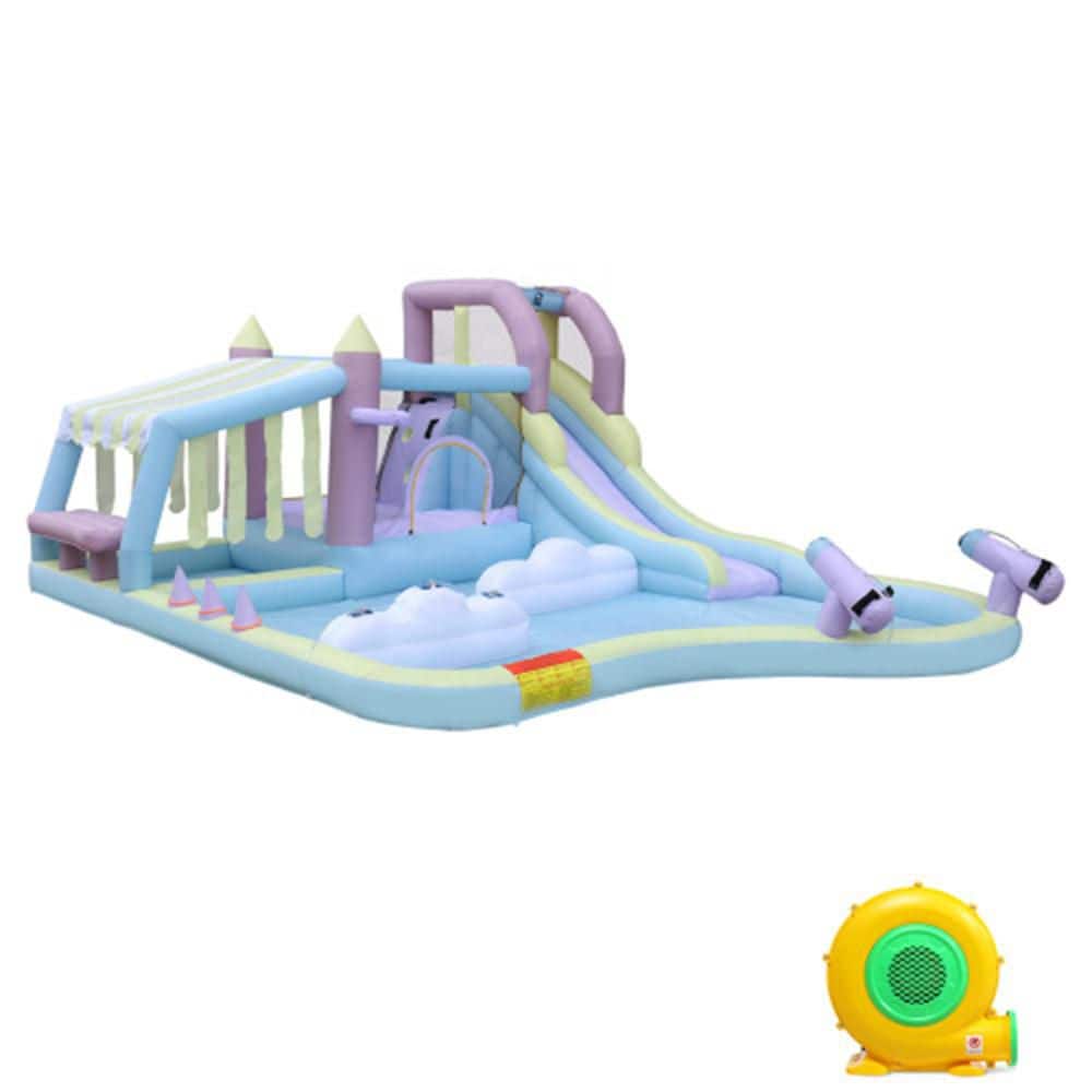 Water Slide Park Bounce House With Cloud Spray Water, Jumping Area and Playhouse price history on PriceWatchPro