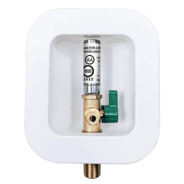 Dyconn 1/2 in. Brass Ice Maker Outlet Box with Hammer Arrestor
