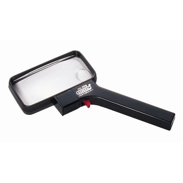 General Tools 2.5x Illuminated Rectangular Magnifier with 5x Bifocal Lens