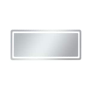 Home Living 30 in. W x 72 in. H Rectangular Frameless LED Wall Bathroom Vanity Mirror in Glossy White(Color Changing)