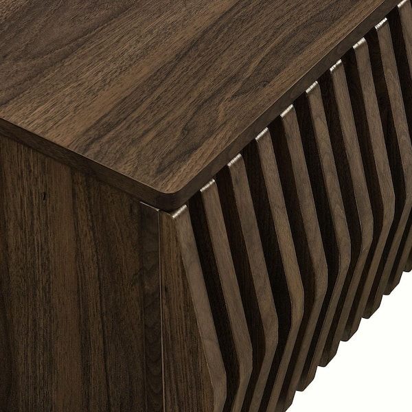 MODWAY Vaughn 64 in. Wall Mounted TV Stand in Walnut EEI-7164-WAL
