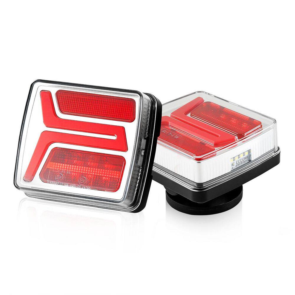 Trailer Lights, 2PCS 12V Square Magnetic LED Trailer Tail Lights Kit with Stop Brake Turn Tail License Lamp, Rope 24 ft. price history on PriceWatchPro