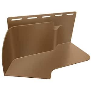 3.75 in. x 8 in., Polypropylene Roof to Wall Kickout Flashing/Water Diverter, Tan Left