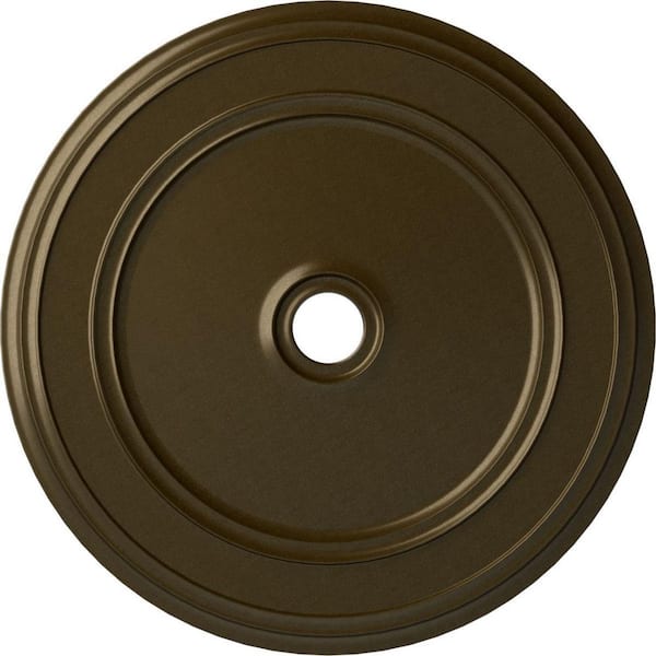 Ekena Millwork 2-1/8" x 41-1/8" x 41-1/8" Polyurethane Classic Ceiling Medallion, Brass