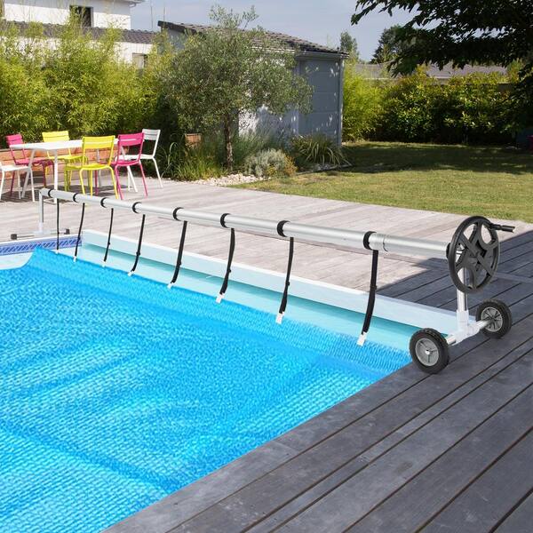 Winado 18 ft. Aluminum Stainless Steel Solar Cover Pool Reel for