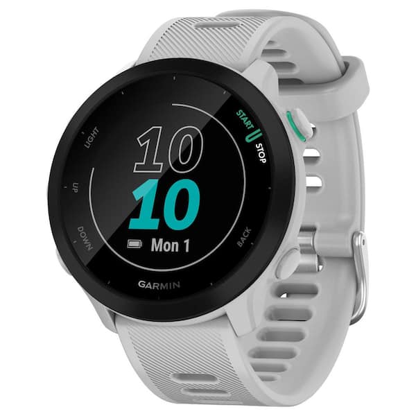 Garmin Forerunner 55 Running Watch 1.7 x .46 in White