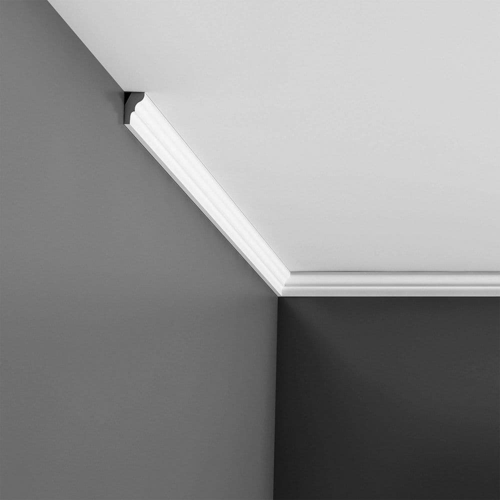 Primed White Polystyrene Crown Moulding 78-in Length