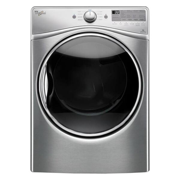 Whirlpool 7.4 cu. ft. 240 -Volt Stackable Diamond Steel Electric Vented Dryer with Advanced Moisture Sensing, ENERGY STAR