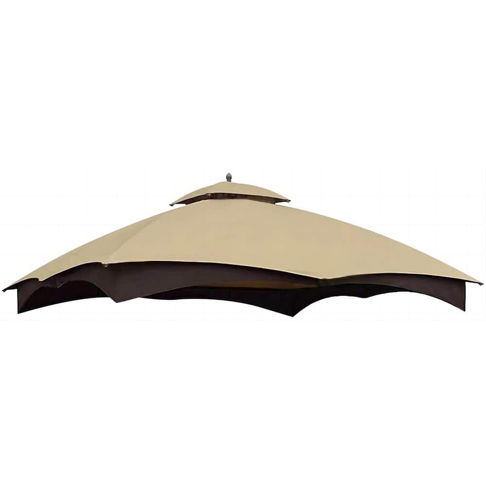 10 x 12 ft. Polyester Heavy Duty Gazebo Replacement Roof with Air Vent, Beige -  Huluwat, P169912