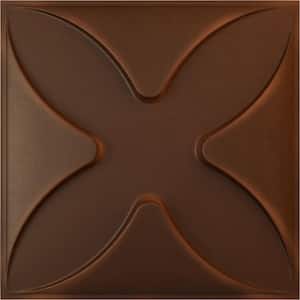 19 5/8 in. x 19 5/8 in. Austin EnduraWall Decorative 3D Wall Panel, Aged Metallic Rust (12-Pack for 32.04 Sq. Ft.)