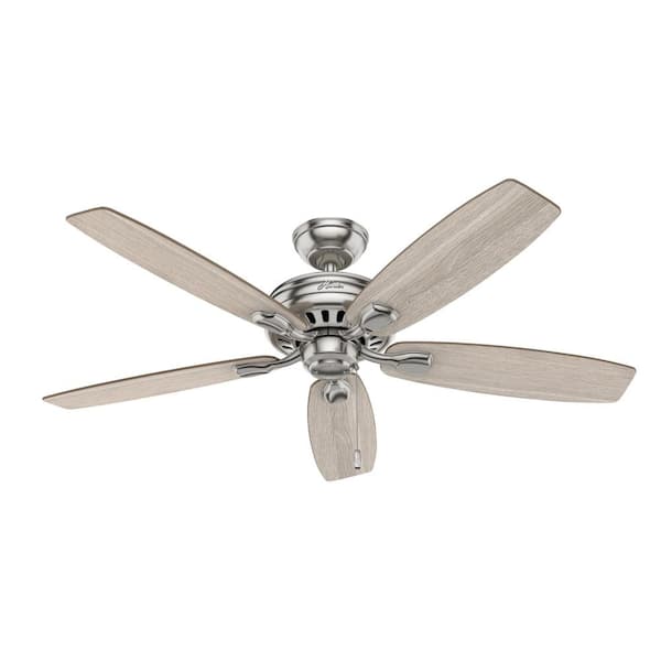 Indoor Brushed Nickel Ceiling Fan, Pretty Ceiling Fans Without Lights