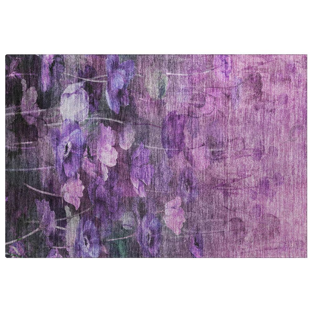 Dream Shag Premium Machine Washable Abstract ADS613 Purple 3 ft. x 4 ft. Area Rug price history on PriceWatchPro