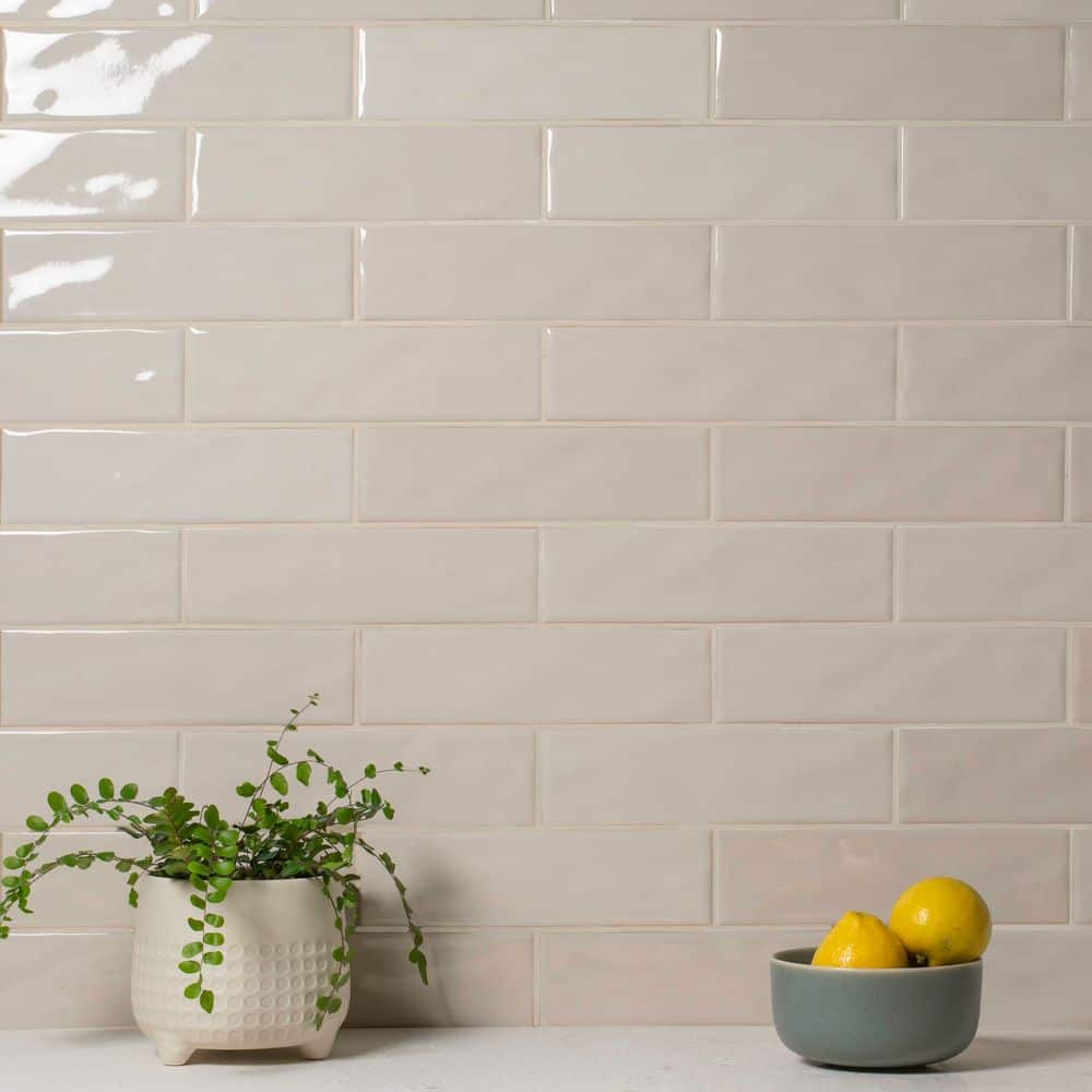 Countryside 3 in. x 5 in. Almond Gloss Ceramic Subway Wall Tile Sample price history on PriceWatchPro