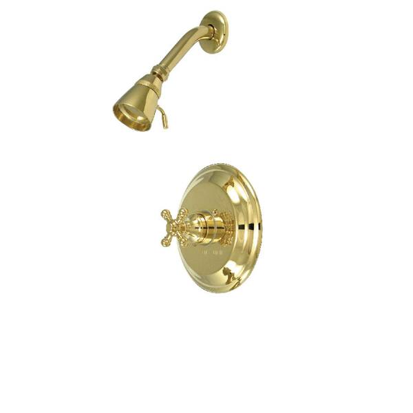 Kingston Brass Metropolitan Single Handle 1-Spray Shower Faucet 1.8 GPM with Corrosion Resistant in. Polished Brass
