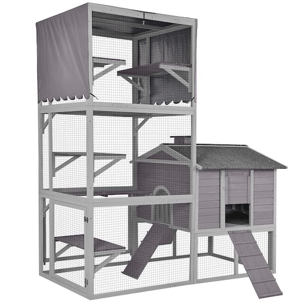 aivituvin Large Cat Enclosure, Vertical Climbing Enclosure