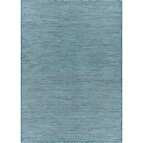 Livabliss Zalie Teal 3 ft. x 4 ft. Indoor/Outdoor Area Rug