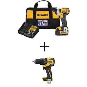 20V MAX Lithium-Ion Cordless 1/4 in. Impact Driver Kit and ATOMIC 20V MAX Brushless Compact 1/2 in. Hammer Drill