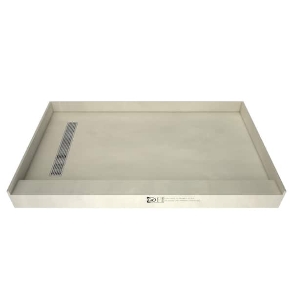 Tile Redi Redi Trench 30 in. x 48 in. Single Threshold Shower Base with Left Drain and Polished Chrome Trench Grate