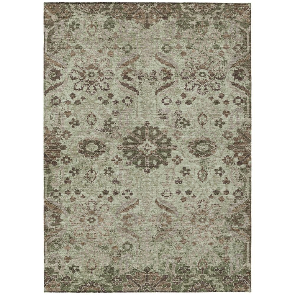 Chantille Machine Washable Indoor/Outdoor Abstract ACN2617 Celery 5 ft. x 7 ft. 6 in. Area Rug price history on PriceWatchPro
