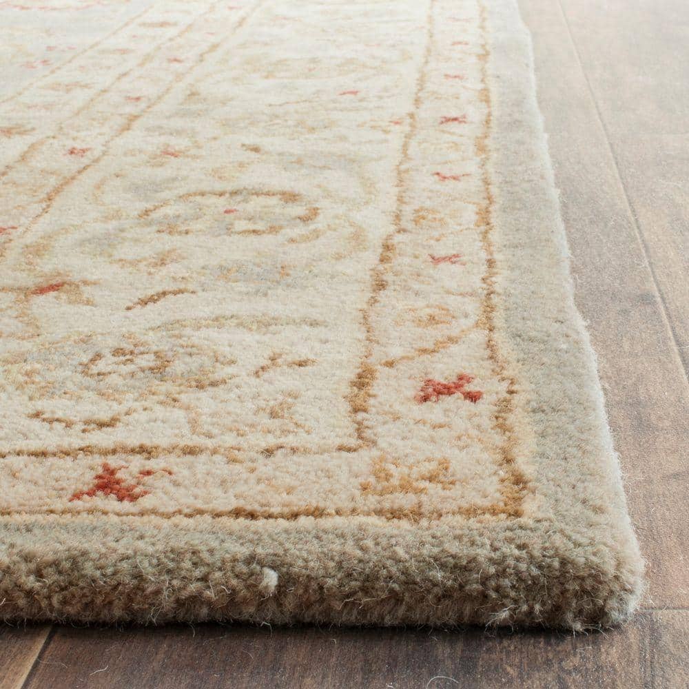 Handmade Blue Wool Tufted Area Rug, 54" x 18"