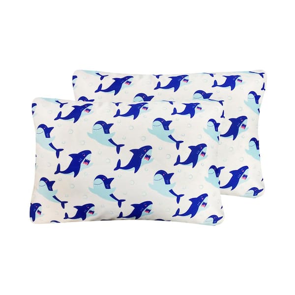 Sharks 2-Piece Microfiber White Pillowcase Pair