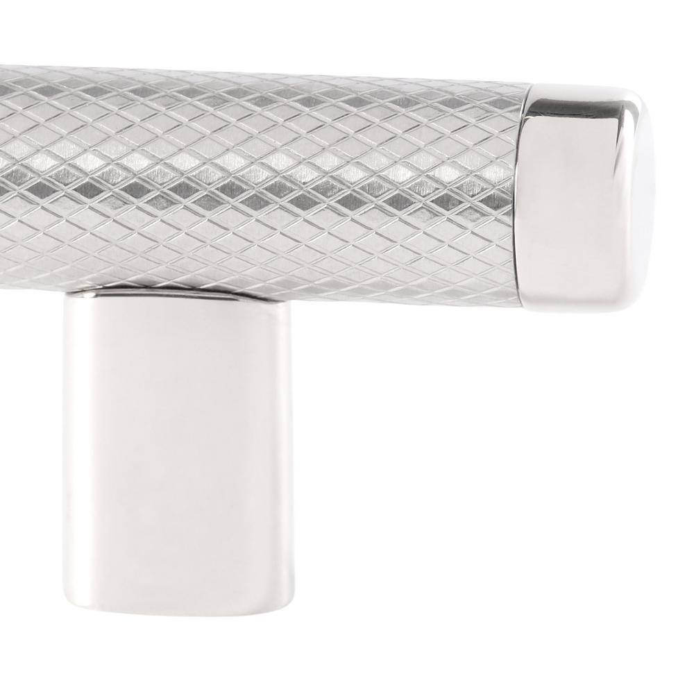 Polished Nickel T-Handle Cabinet Knob with Mounting Hardware