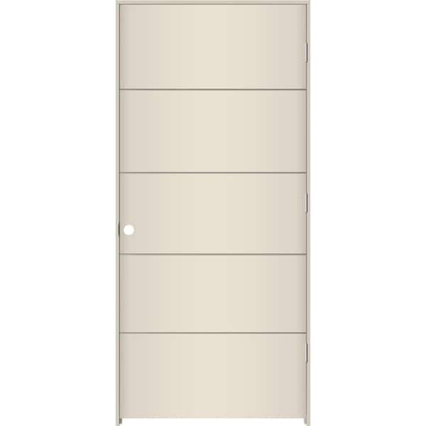 36 in. x 80 in. Left-Hand Solid Core Primed Composite Single Prehung Interior Door