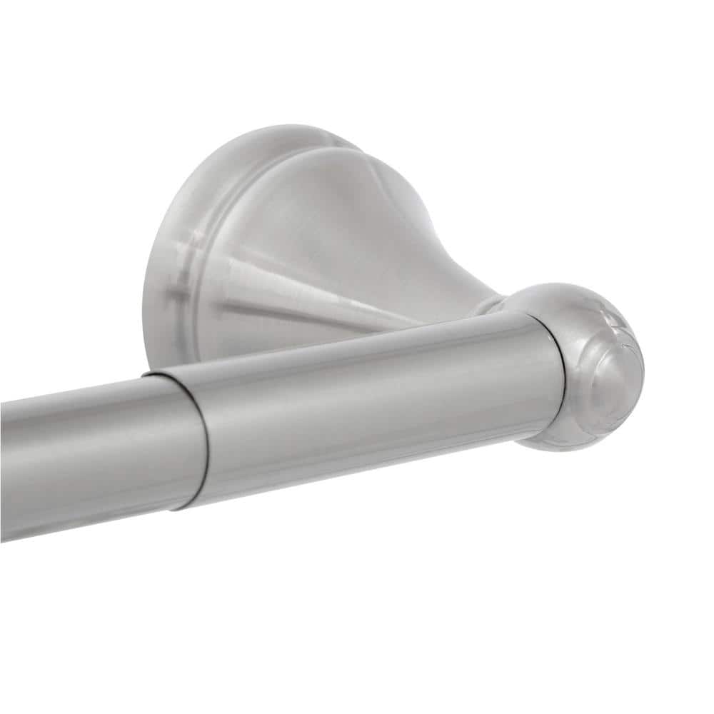 Satin Nickel 4-Piece Bathroom Hardware Set with Towel Bar