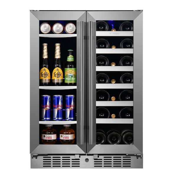 TITAN Signature 24 in. 64-Can and 20-Bottle French Door
