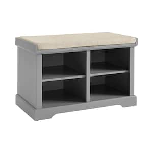Anderson 18 in. Gray Storage Bench with Cushion