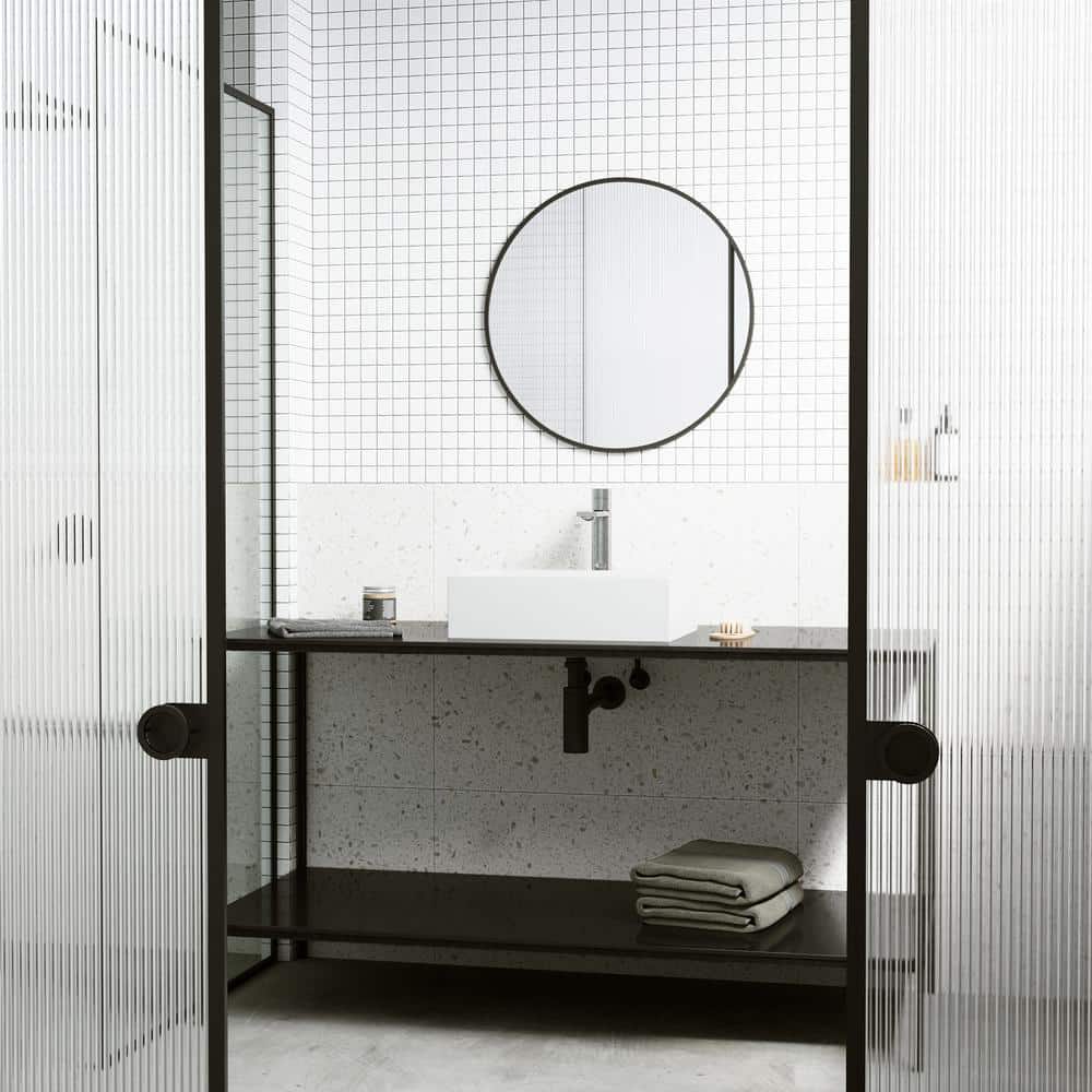 Matte White Stone Rectangular Vessel Bathroom Sink