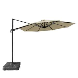 Freeport 11 ft. Octagon Cantilever Patio Umbrella in Beige Sunbrella Acrylic