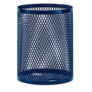 Alpine Industries 38 Gallon Metal-Slatted Outdoor Commercial Trash Can,  36''Hx26.7''Wx21''D, Black