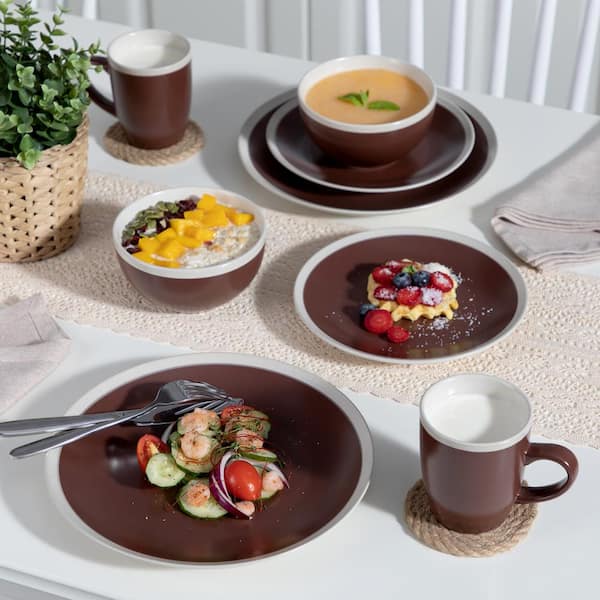 Vancasso Seesami Stoneware Dinnerware Set - Service for 4