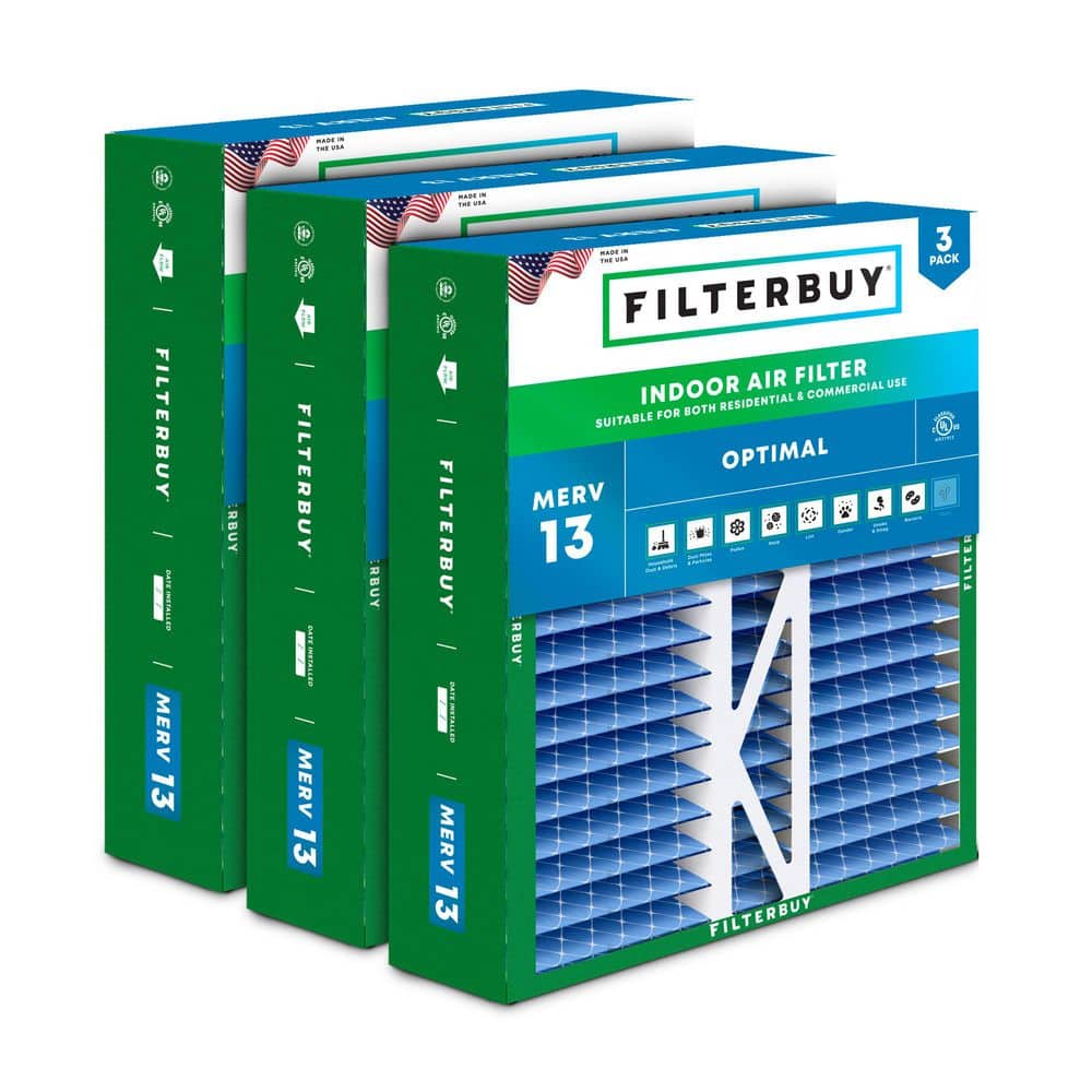 16 in. x 22 in. x 5 in. MERV 13 (FPR 10) Health Defense Pleated HVAC AC Furnace Air Filters for Amana and More (3-Pack) price history on PriceWatchPro