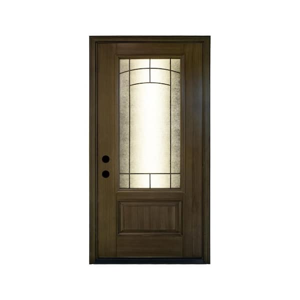 HumblePleb 36 in. x 80 in.Right Hand Inswing Frosted Glass Fiberglass Front Door