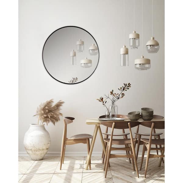 Mirrorize Canada 34 In Dia Black Metal, Home Depot Wall Mirrors Canada