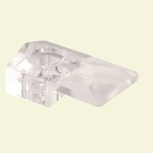 Mirror Clip, Clear Acrylic, Fits 1/4 in. Thick Glass Mirrors (6-pack)