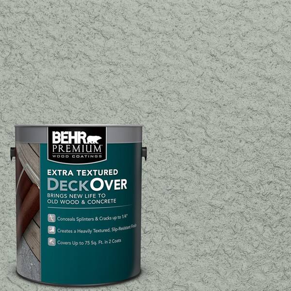 BEHR Premium Extra Textured DeckOver 1 gal. #SC-149 Light Lead Extra Textured Solid Color Exterior Wood and Concrete Coating