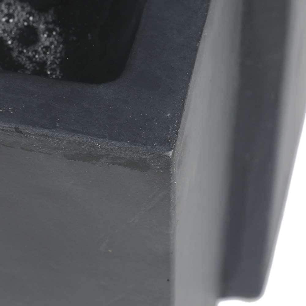 Gray Polyresin Modern Rectangular Waterfall Fountain with Planter